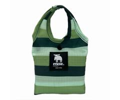 FF256060  256060 Handlenett gr&#248;nne striper, rPet Polyester, Sammenleggbar, Moz