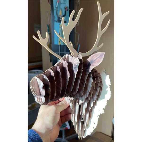 GE8609  8609 Reinsdyrhode, byggesett av kartong Gespänsterwald