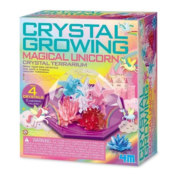 8503928 4M 00-03928 Aktivitetspakke, Crystal Growing Unicorn Magical Unicorn Crystal Terrarium, 4M