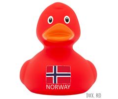 L2444  2444 Badeand, R&#248;d m/norsk flagg og NORWAY Lilalu