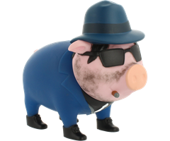 L9007  9007 Sparegris, Gangster, BIGGYS Lilalu