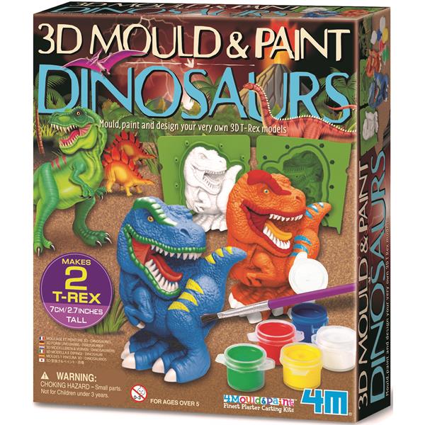 8504777 4M 00-04777 Aktivitetspakke, 3D Dinosaurs 4M Mould & paint