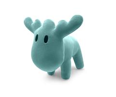 FF231157 MOZ 231157 Kosedyr, Moz, 20 cm, bl&#229; Small, Moz