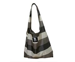 FF256005  256005 Handlenett svarte striper, rPet Polyester, Sammenleggbar, Moz