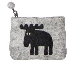 FF232005  232005 Felted purse, organic wool, grey Moz