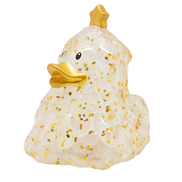 L2374  2374 Badeand, Juletre, glitrende gull Lilalu