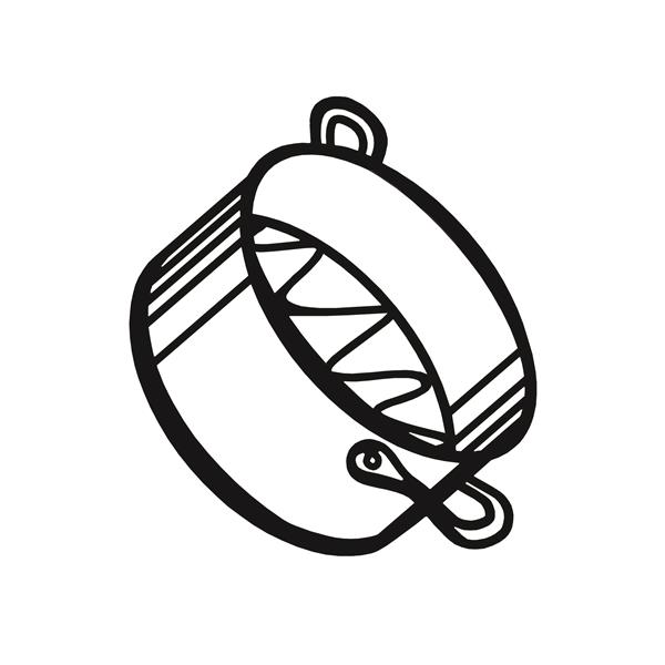 PE783   Kjeleunderlag, SKETCH TRIVET, pot Silikon, Peleg Design