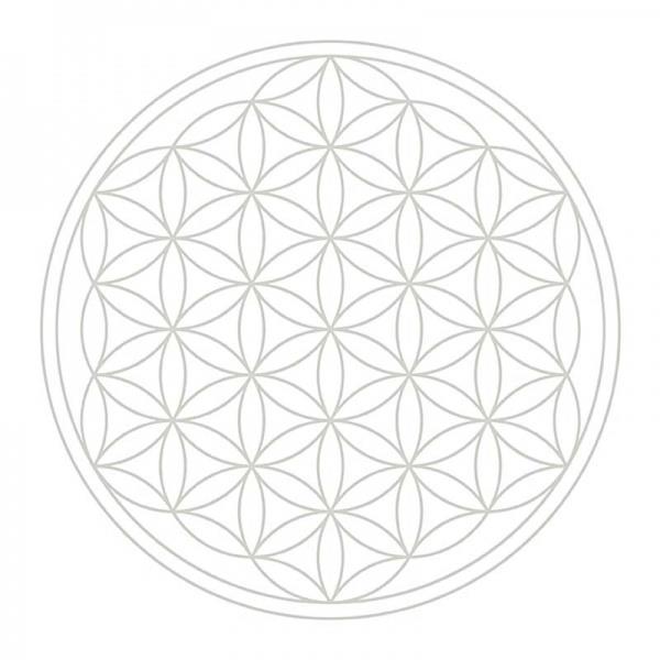 9422998 Nature's Design 5430 Salatbolle Cotula stor glassbolle med hvit flower of life 23 cm