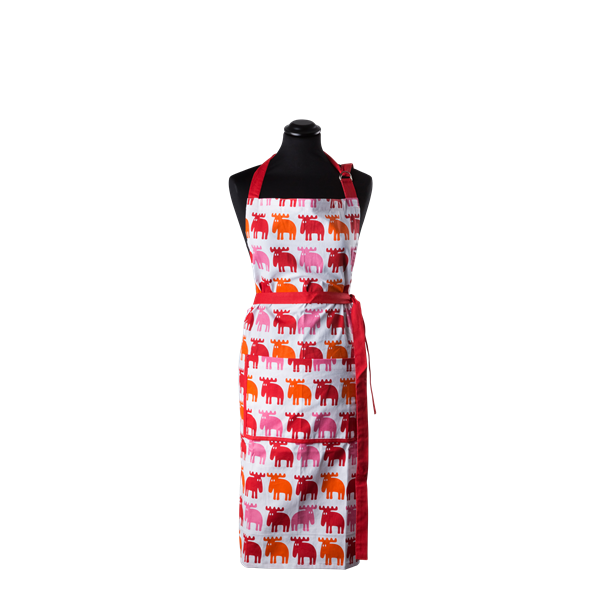 FF866351  866351 Förkläde Classic, röd/orange/rosa Moz