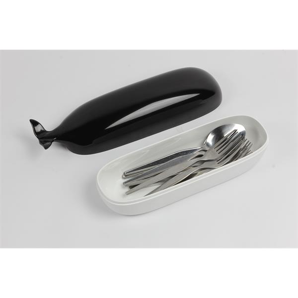 QL10328-BK-WH  QL1893 Beholder m/lokk, WILLY WHALE 100% resirkulert plast, Qualy