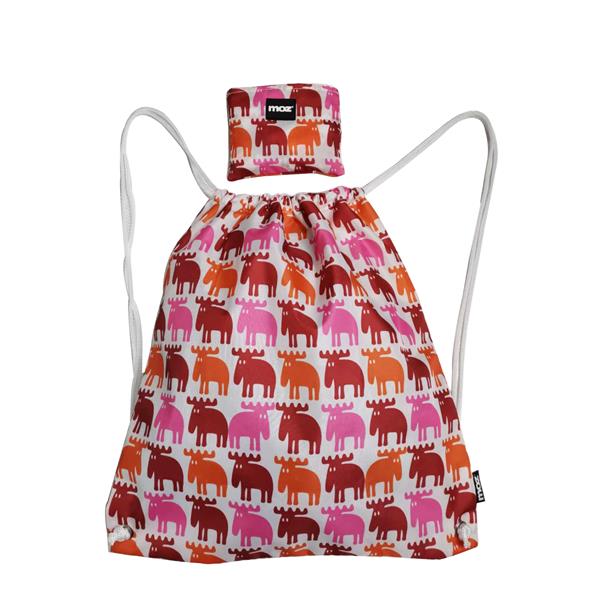 FF868151  868151 Stringbag, Classic, rød/orange/rosa Polyester, Sammenleggbar, Moz