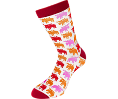 FF867951 MOZ 867951 Str&#248;mper Classic, r&#248;d/rosa/orange 41-45 Moz