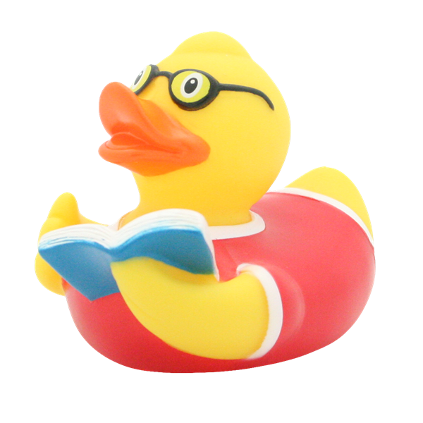 L1827  1827 Badeand, Bokleser, mann Lilalu