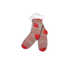 FF868351 MOZ 868351 Luse Cozy socks r&#248;d/gr&#229; One size Moz