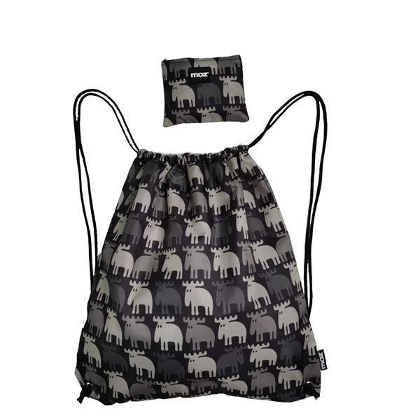 FF868105  868105 Stringbag, Älg, lysegrå/grå/svart Polyester, Sammenleggbar, Moz