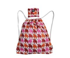 FF868151  868151 Stringbag, &#196;lg, r&#248;d/orange/rosa Polyester, Sammenleggbar, Moz